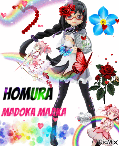 Homura from Madoka Majika - GIF animasi gratis