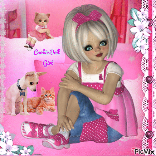 Kleines Mädchen/ Cookie Doll - GIF animé gratuit