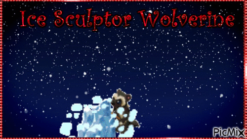 Ice Sculptor Wolverine - Free animated GIF