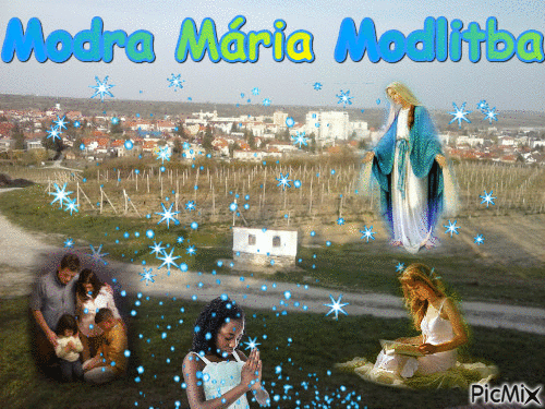 Modra Mária Modlitba - Безплатен анимиран GIF