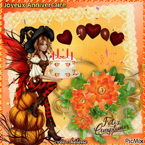 Joyeux Anniversaire  _  Happy Birthday ......... ♥ - 無料のアニメーション GIF