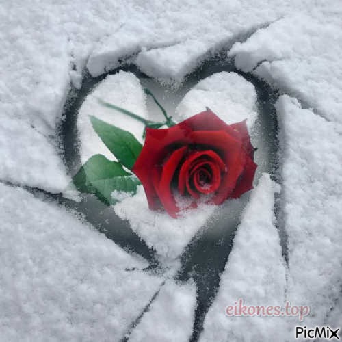 Καρδιά στο χιόνι - 無料png