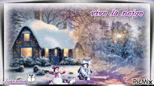 vive la neige - Darmowy animowany GIF