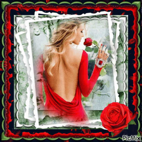 Sexy & glamour en rouge - Ingyenes animált GIF