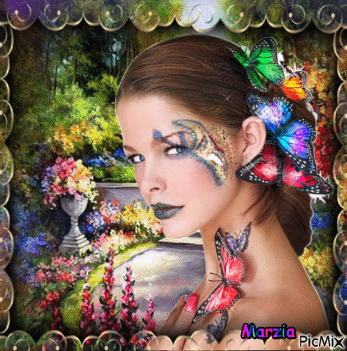 lady papillon - Ingyenes animált GIF