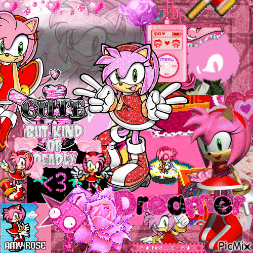 AMY ROSE IS HERE - Free animated GIF