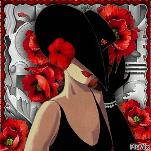 Woman w Hat-RM-7-20-23 - 無料のアニメーション GIF