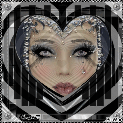 rostro de corazones - Безплатен анимиран GIF