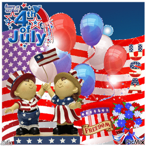 Have a rocking 4th of July. Freedom - GIF animate gratis