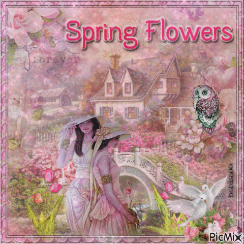 spring flowers - GIF animate gratis