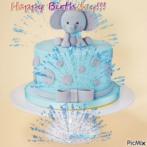 Παιδικά γενέθλια-Happy Birthday !!! - Bezmaksas animēts GIF