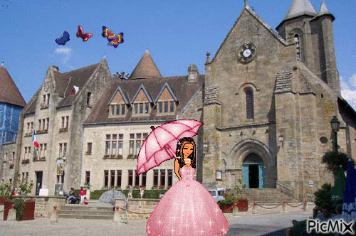 la princesse arrive à Bourganeuf! - Free animated GIF