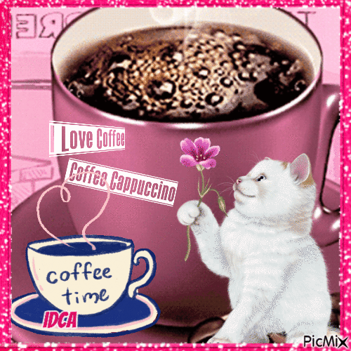 I love coffee - Animovaný GIF zadarmo