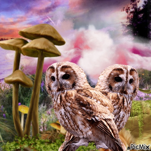 owl cover - nemokama png