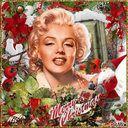 Marilyn Monroe - Noël - Darmowy animowany GIF