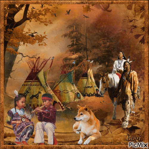 Native American family... - Ingyenes animált GIF