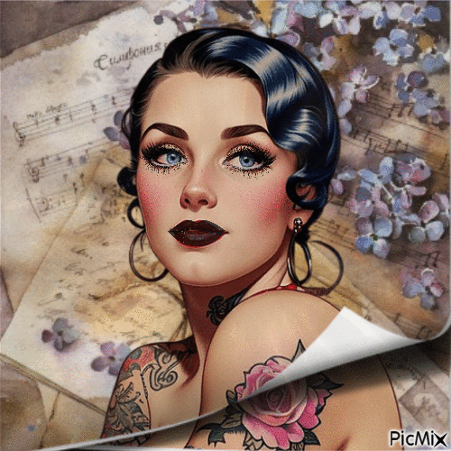 Mujer Vintage - Gratis geanimeerde GIF