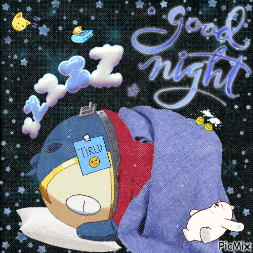 good night teddie - 免费动画 GIF