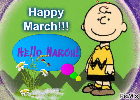 Hello March!🙂☘️🌿 - Ücretsiz animasyonlu GIF