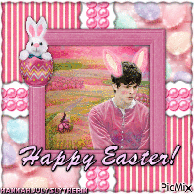 {♣}Happy Easter with Skandar da Easter Bunneh{♣} - Бесплатный анимированный гифка