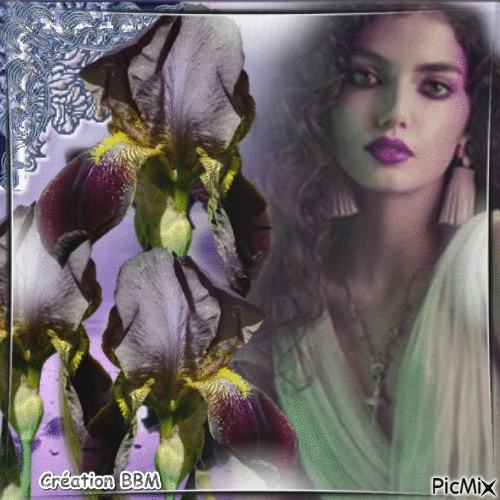 La belle aux iris par BBM - Ilmainen animoitu GIF