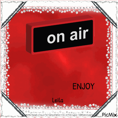 I am on air with news. Enjoy - GIF animé gratuit