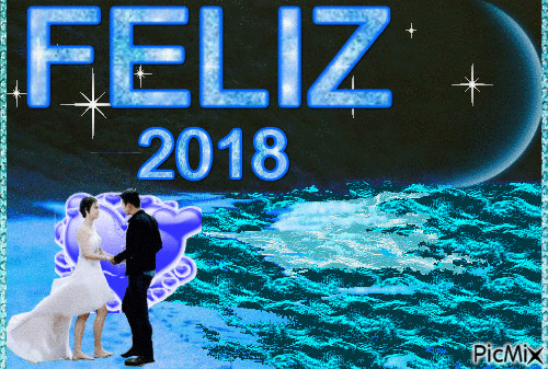 Feliz 2018 - Ingyenes animált GIF