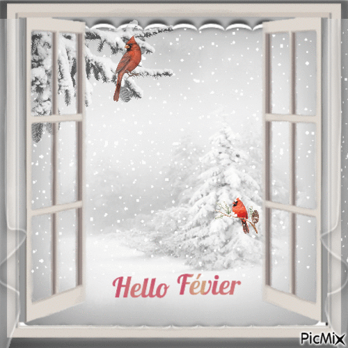Hello Février - Free animated GIF