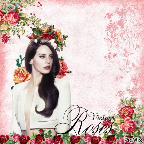 Lana del rey and roses - nemokama png
