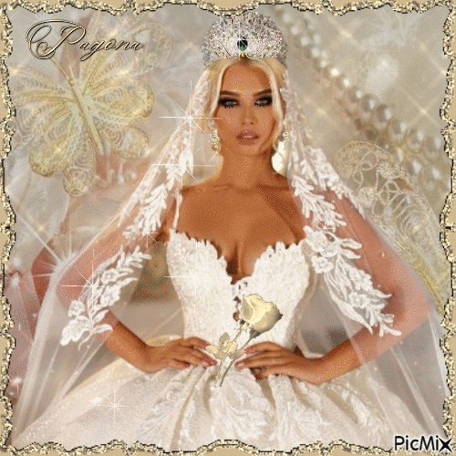 The bride is ready for the church - GIF animasi gratis