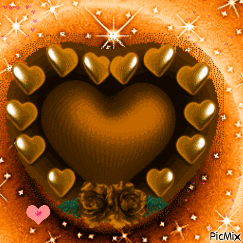 Le cœur marron - 無料のアニメーション GIF