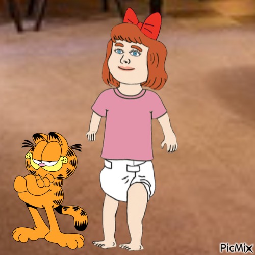 Garfield and Elizabeth - png gratis