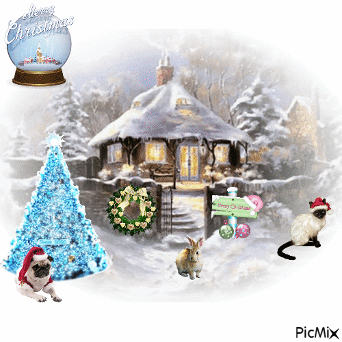 Christmas Animals - GIF animado gratis