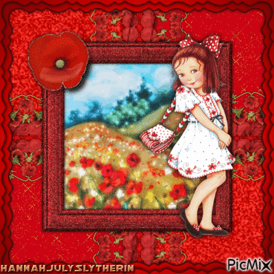 {♠♠♠}Little Girl in Poppy Hills{♠♠♠} - Ingyenes animált GIF