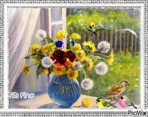 Flores. - GIF animado grátis