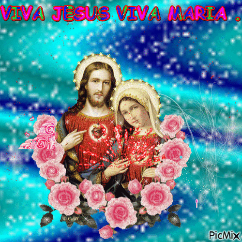 VIVA JESUS VIVA MARIA - GIF animado grátis