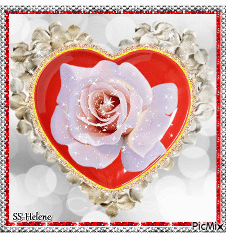 Heart with a rose. - Free animated GIF - PicMix