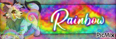 Rainbow Pupper - Animovaný GIF zadarmo