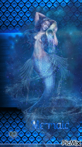 Blue Mermaid-Abuepita - Ilmainen animoitu GIF