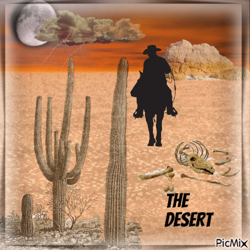 The desert - Animovaný GIF zadarmo