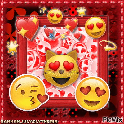 ♥Red Emojis♥ - Ingyenes animált GIF