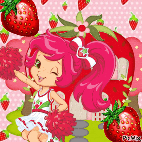 Charlotte aux fraises - GIF animé gratuit