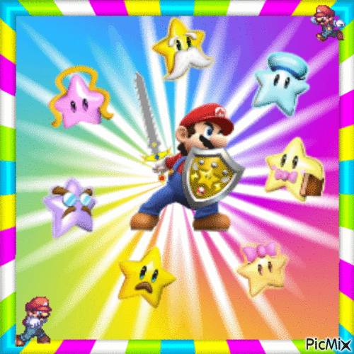 Paper Mario Star Spirits . - Gratis animerad GIF