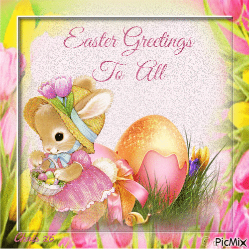 Easter Greetings To All - Animovaný GIF zadarmo