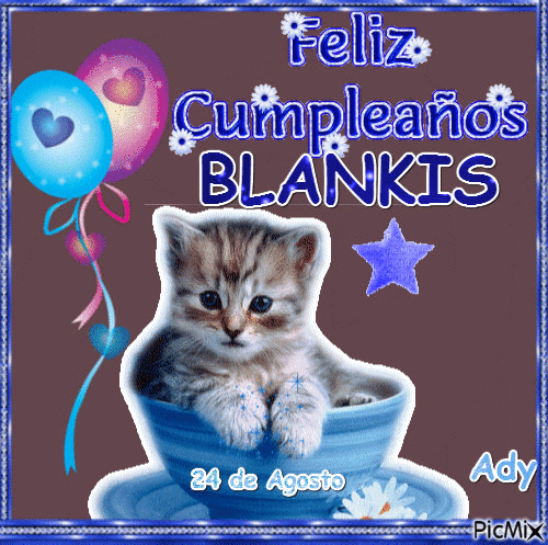 Muchas felicidades Blanquita - Free animated GIF