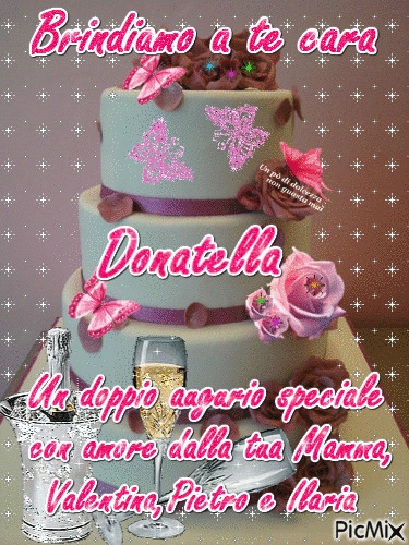 buon compleanno Donatella - Ücretsiz animasyonlu GIF