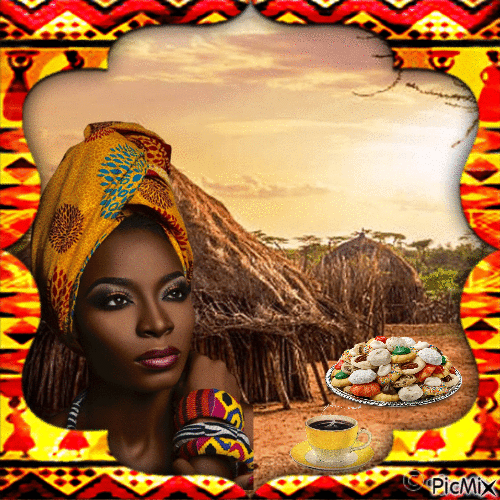 FEMME AFRICAINE - GIF animé gratuit