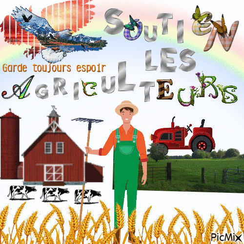 soutiens les Agriculteurs - GIF animate gratis