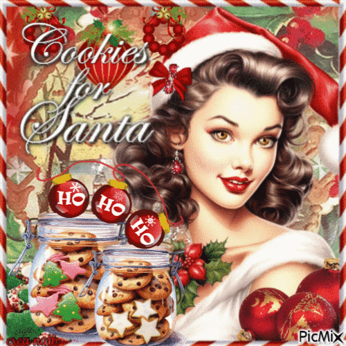 Biscuits de Noël dans un pot...concours - Nemokamas animacinis gif