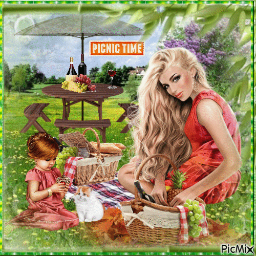 Picnic Spring time. - Free animated GIF